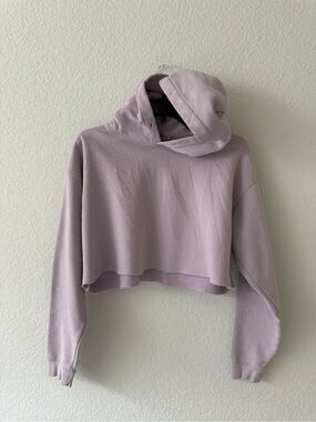 UO Cropped Lavender Hoodie Women's Pullover
